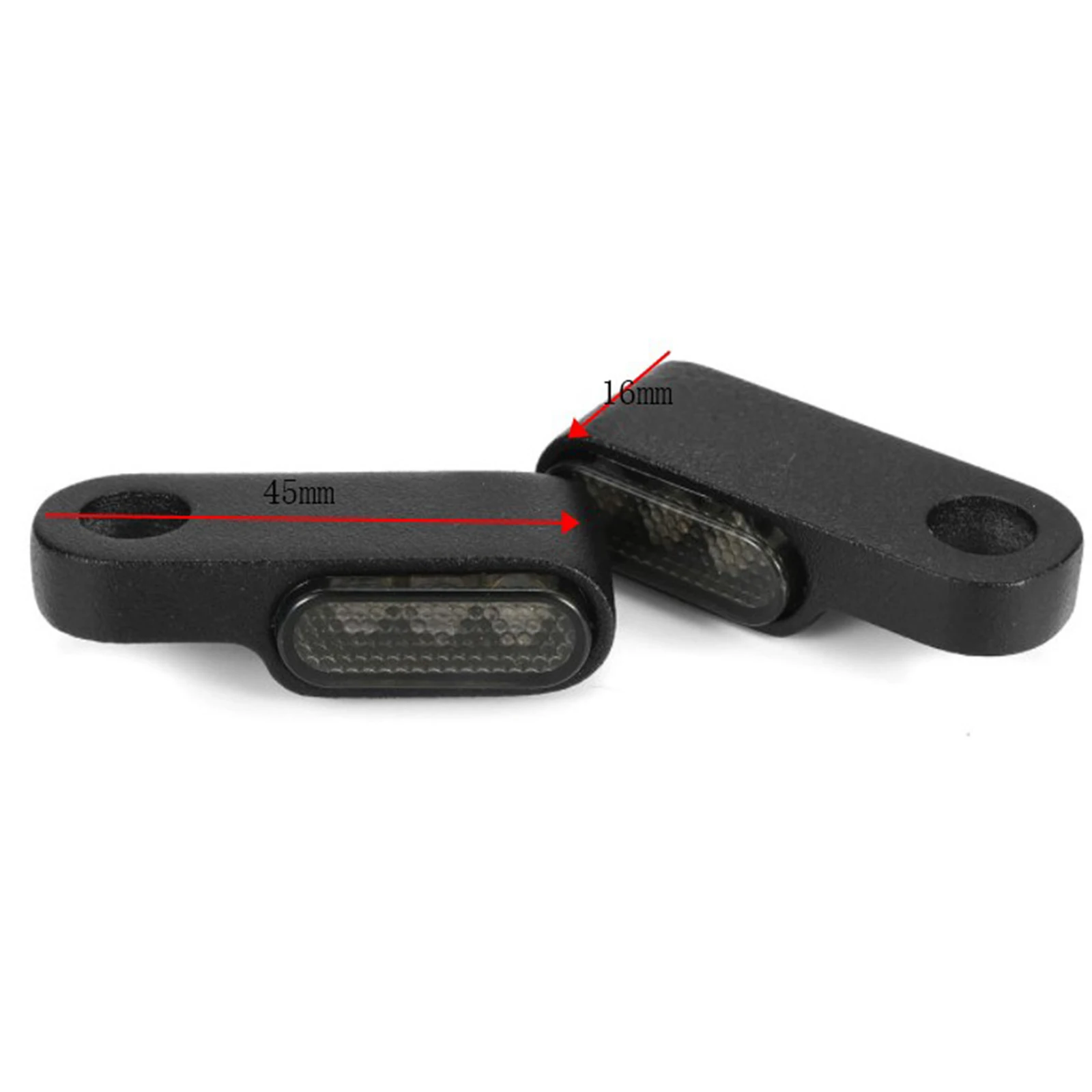 

1pair Motorcycle LED Turn Signal Indicator Lights Amber For Cruiser Black