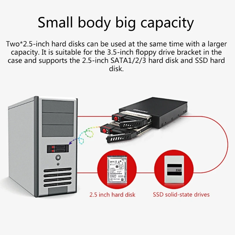 OImaster 4 секции 2 5 дюйма SATA HDD SSD жесткий диск мобильный стеллаж внутренний