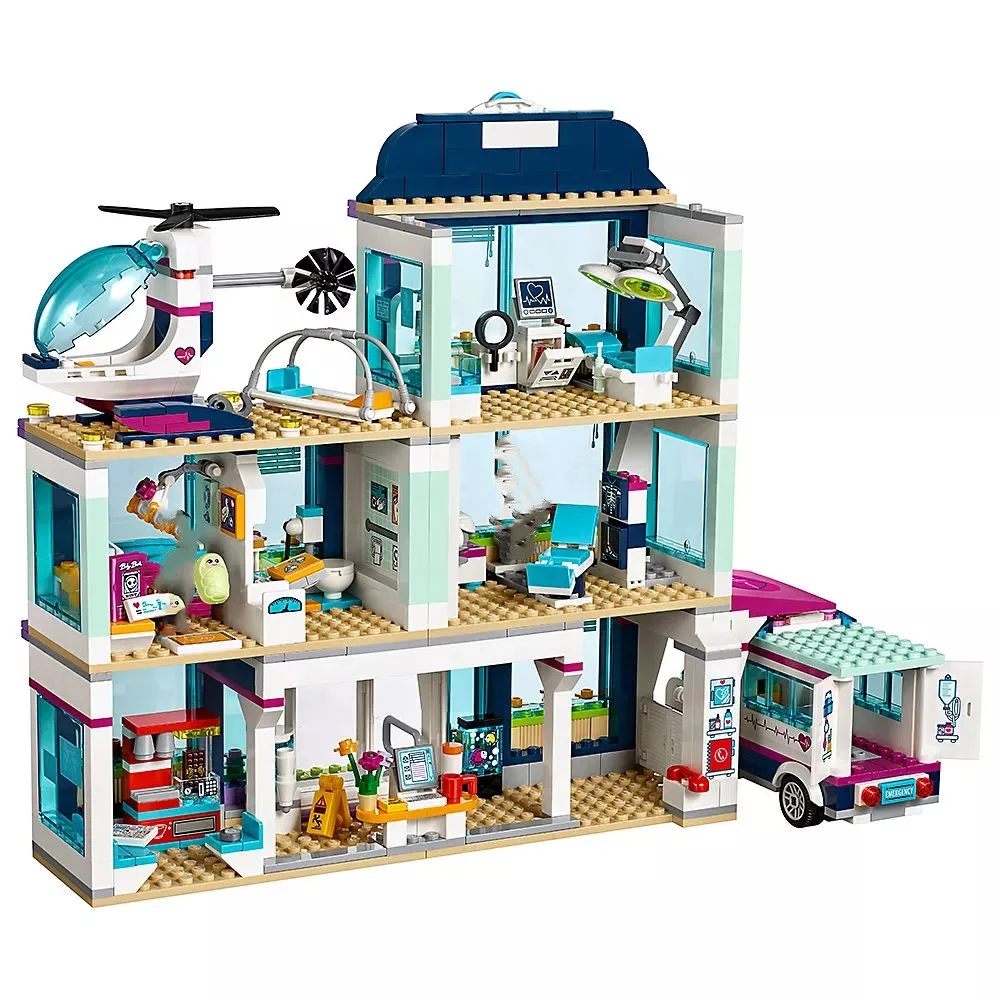 

932Pcs THertlake Hospital Building Blocks Toys Compatible Lepinglys WIth 14879 Girls Friends Serise Model Bicks Toys Child Gifts
