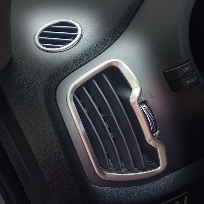 

Stainless Steel Car Interior Dashboard Side Outlet Sticker Moulding Trim for Kia Sportage R 2011 2012 2013 2014 2015 2016 2017