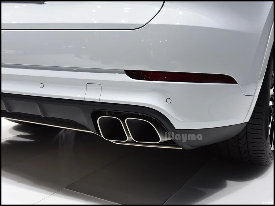 Серебряный приседающий Хвост Глушитель для выхлопной трубы для Porsche New Cayenne 959 Cayenne s turbo GTS глушители из нержавеющей стали