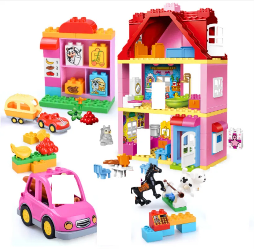 Duplo/большие кирпичи для виллы на день рождения рождественские подарки