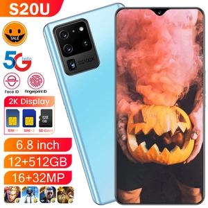 2021 new 5g smartphone galaxy s20 ultra 12512gb for samsung face unlock mobile phone fashion hd camera xiaomi huawei cellphone free global shipping