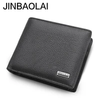 jinbaolai hot selling short mens wallet leather fashion mens wallet coin purse wallet european and american style wallet