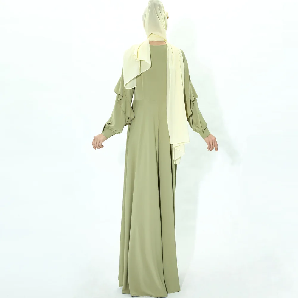 

Muslim Fashion Dresses Elegant Ruffle Kaftan Caftan Abaya Turkish Arabic Dubai Turkey Moroccan Women Ladies Islamic Clothing