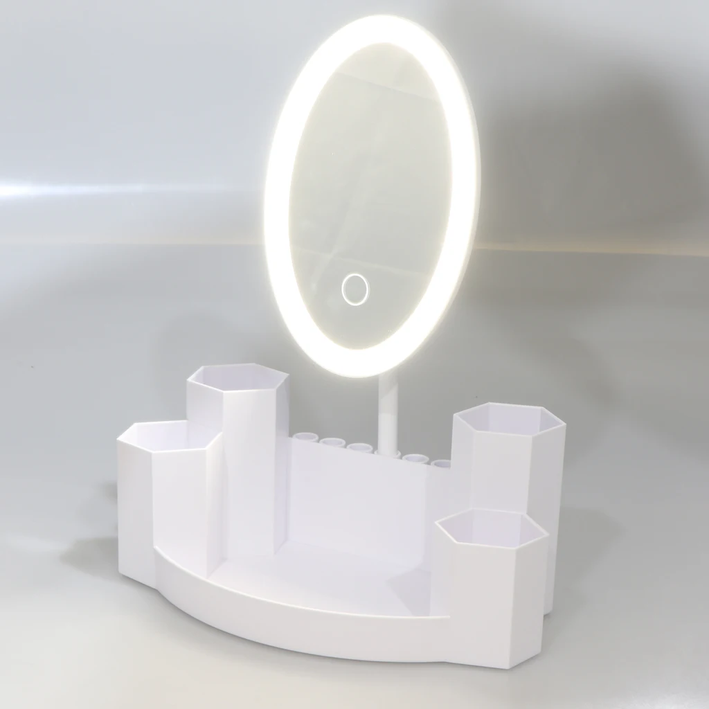 Зеркало для макияжа премиум класса MagiDeal с регулируемым углом и светодиодной