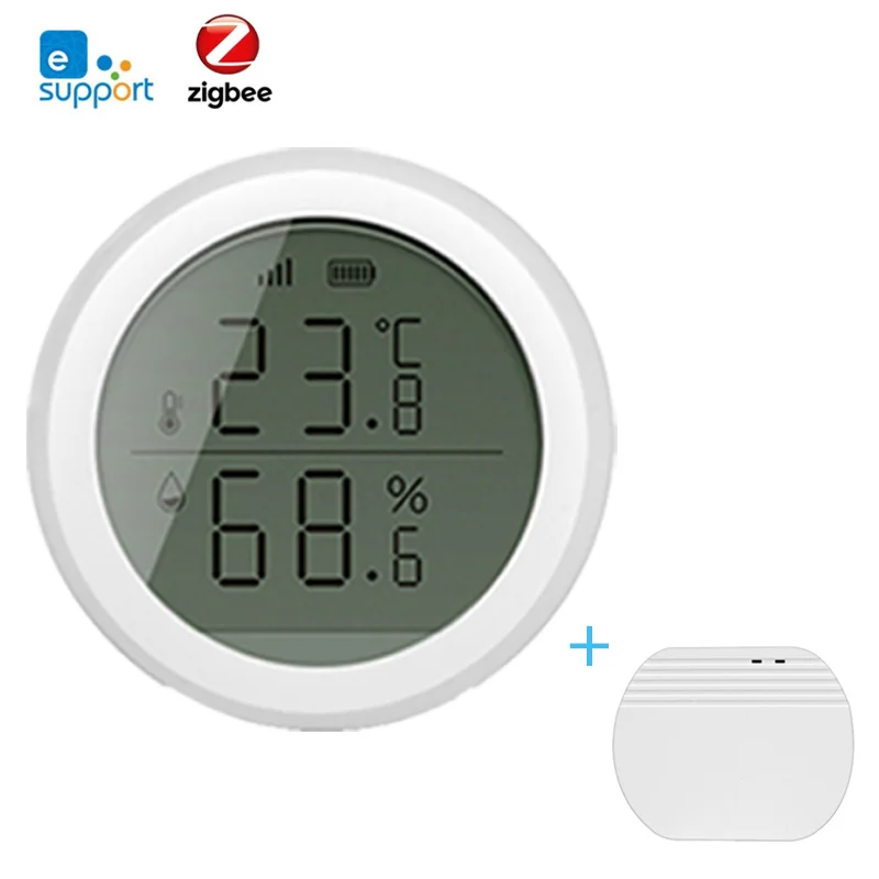 

Датчик температуры и влажности Tuya Zigbee, умный детектор температуры и влажности с экраном, дистанционное управление через приложение