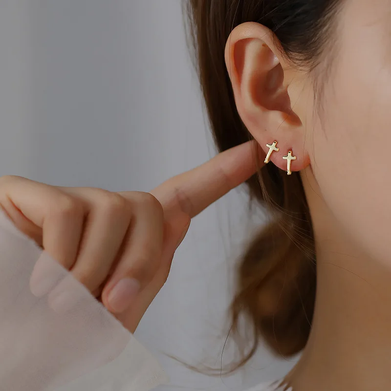 Серебряные сережки из стерлингового серебра 925 пробы модное простое кольцо с