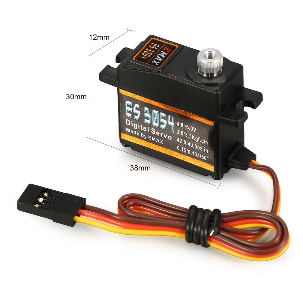 

EMAX Digital Metal Gear Servo ES3054 4.8V-6V 3.5kg 0.15/0.13s/60 Degree for RC FPV Fixed Wing Airplane Copter Accessories