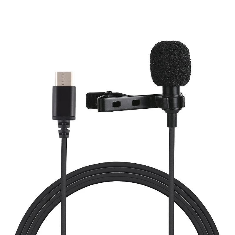 PULUZ 1,5 m USB-C/type-C Jack петличный проводной конденсаторный записывающий микрофон
