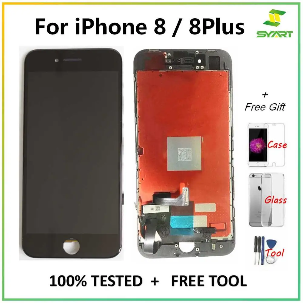 ЖК-экран для iphone 8 iphone 8 Plus ЖК-дисплей кодирующий преобразователь сенсорного экрана в сборе Замена для iphone 8 iphone 8plus lcd
