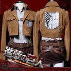 Костюм для косплея атака на Титанов Shingeki no Kyojin Mikasa Ackerman, шаль с поясом, кожаные шорты, полный комплект