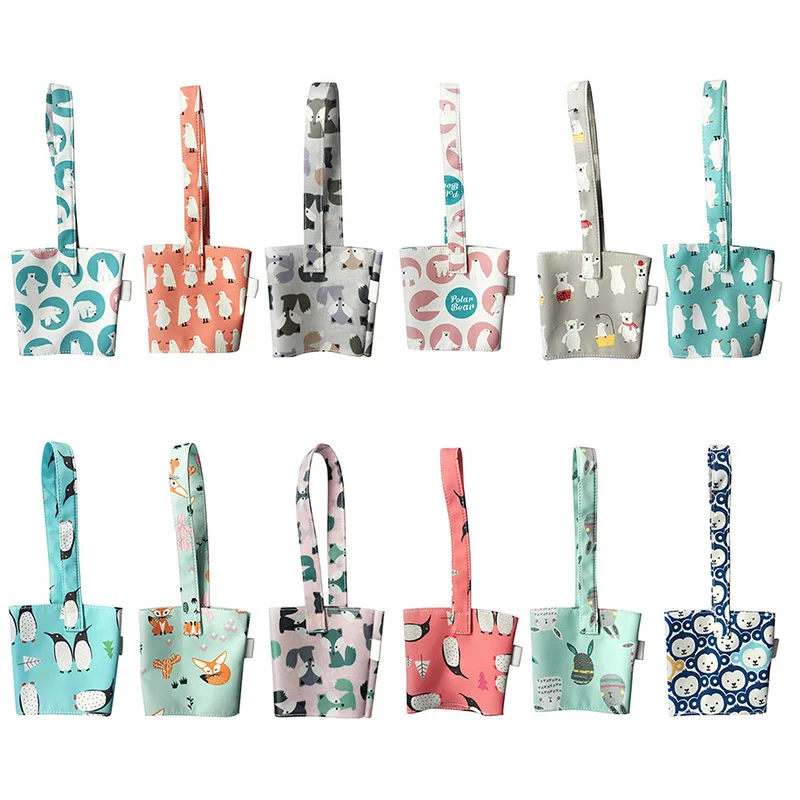 Portable Cup Bag Carrier Pure Cotton Cloth Cover For Milk Tea Juice Lovely Odorless Gift Handbag DFG | Дом и сад