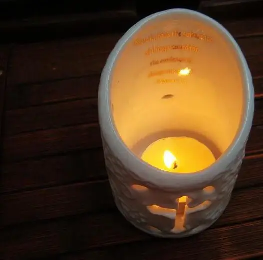 10*6 см керамический католический Европейский рельефный узор покрытый подсвечник