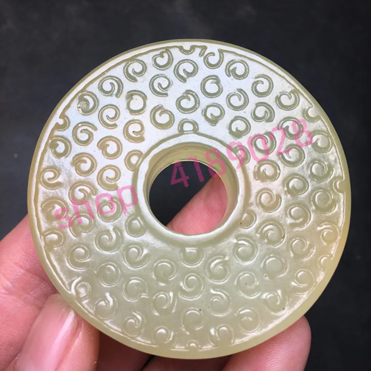 

Ancient ancient jade, Xiuyu, safety buckle jade plate, antique collection