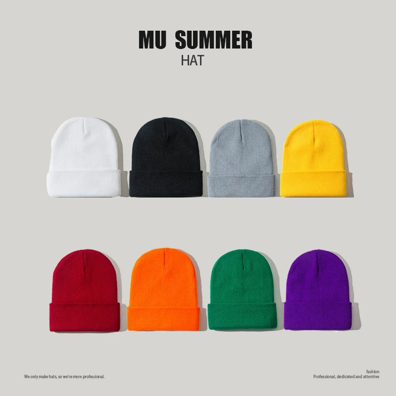 

CARTELO New Fashion Hats Men Casual Fashion Knit Beanie Hat Winter Hedging Cap Candy Color Winter Hat Women Skullies Beanies