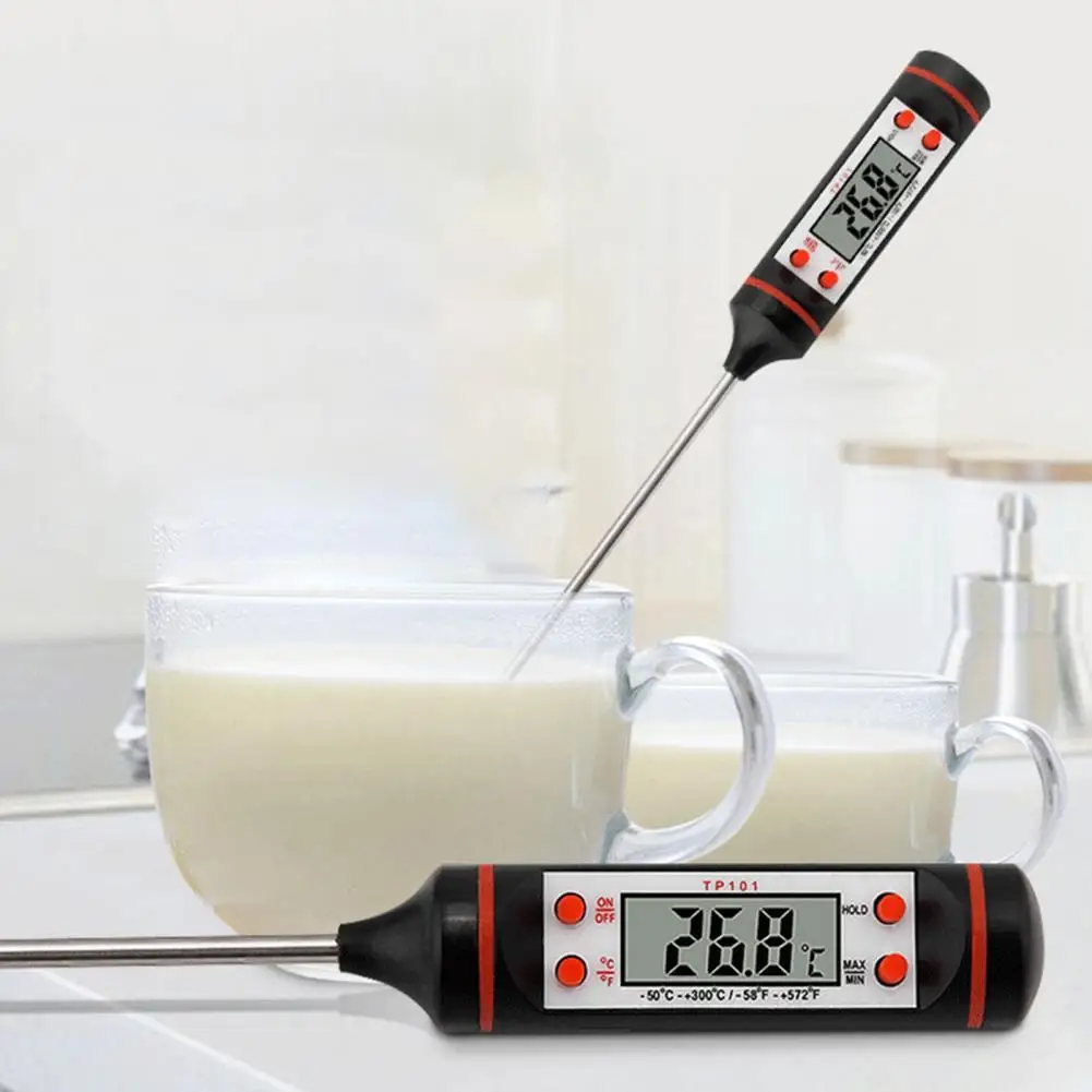 

1PCS Household Cooking Thermometer Multi-use HD Display Stainless Steel Kitchen Meat Thermometer for Home Oven Thermometer Tool