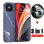 3 в 1 передняя + задняя + линза для Apple iphone 12 mini 11 pro max Гидрогелевая пленка для iphone 12pro max защита экрана не стекло