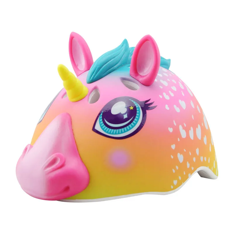 Colorful Unicorn Детский велосипедный шлем для мальчиков и девочек открытый спортивный протектор велосипедный и Коньковый Спорт нарисованный шлем Дети высокой плотности безопасности детские шлемы - Цвет: Colorful Unicorn