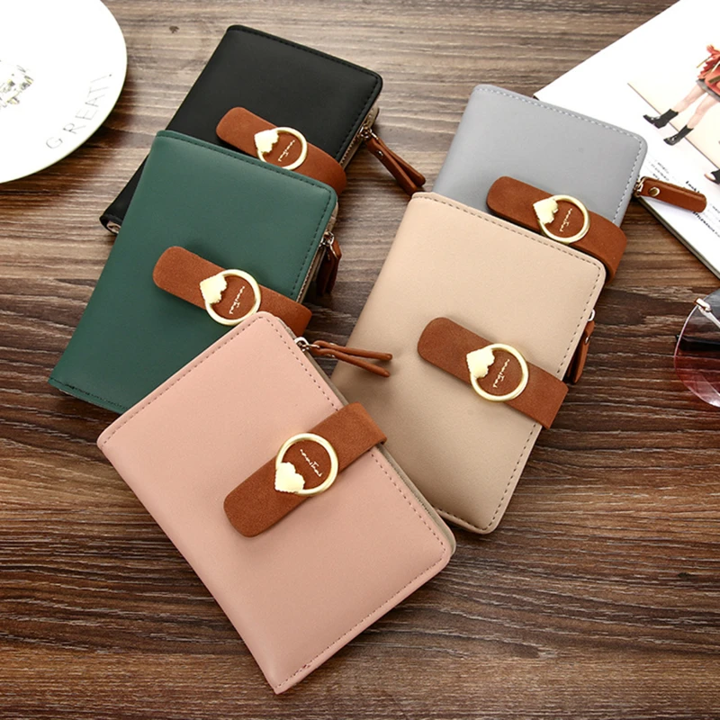 

2022 Fashion Clutch Girl Mini Purse Money Clip Wallet For Gilrs Women Small Wallets Female Leather Purse Ladies Card Bag