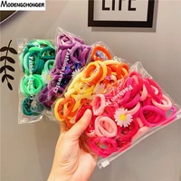 50set colorful nylon small elastic hair bands children girl ponytail holder elastic rubber bands headband kids hair accessories
