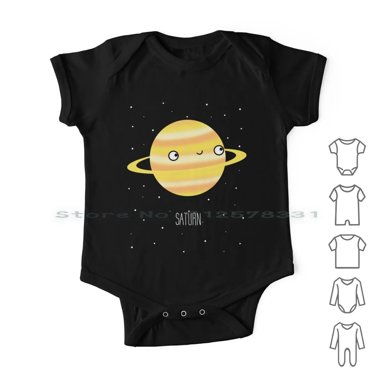 

Saturn Newborn Baby Clothes Rompers Cotton Jumpsuits Saturn Solar System Cute Kawaii Adorable Yellow Stars Planets Infant Long