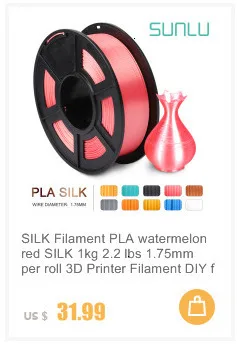 SUNLU PLA углеродное волокно 3d принтер нити 1,75 мм(2.2lb) Допуск+/-0,02 мм для детского дизайна живопись