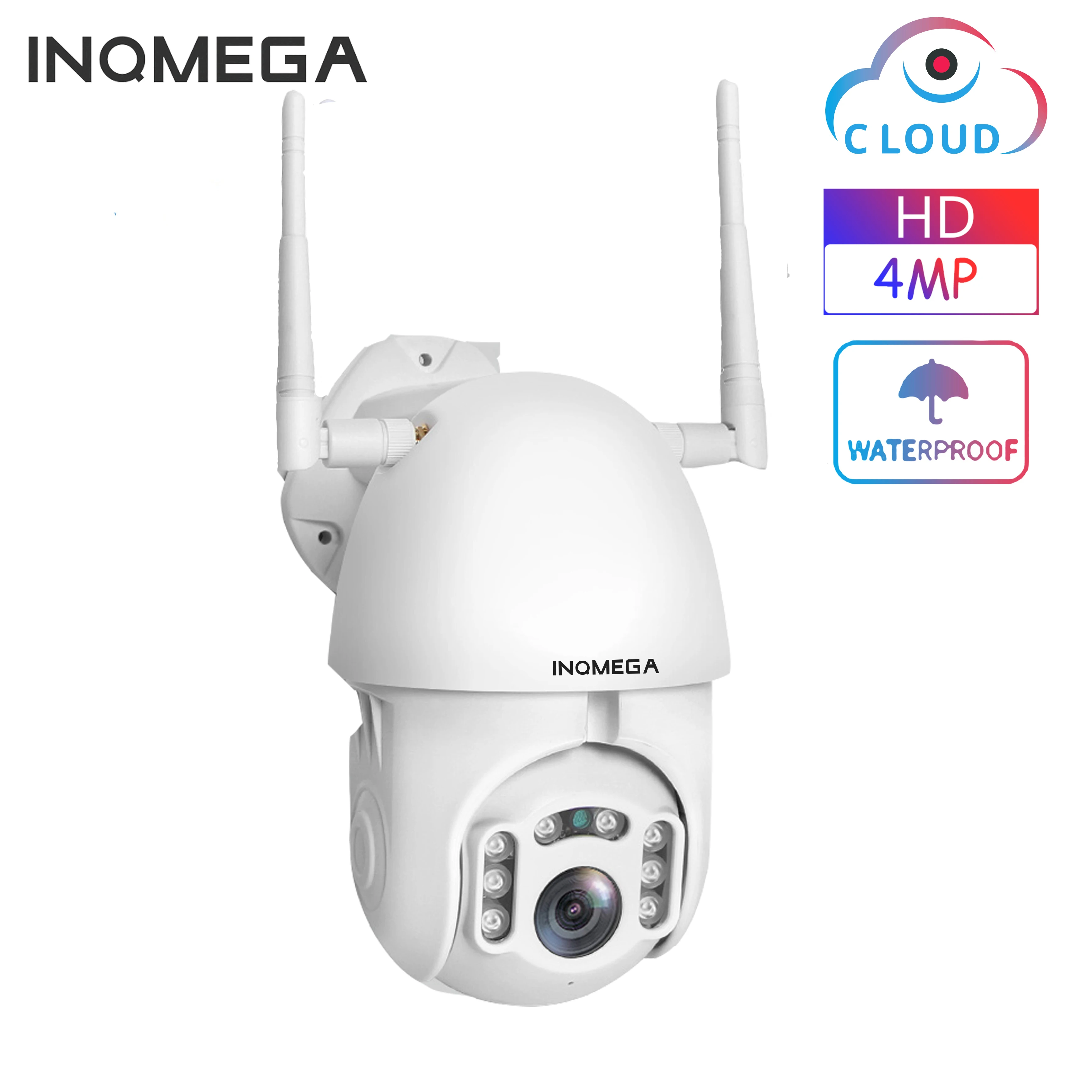 INQMEGA 4MP облачная PTZ ip камера скоростная купольная WiFi Беспроводная сетевая