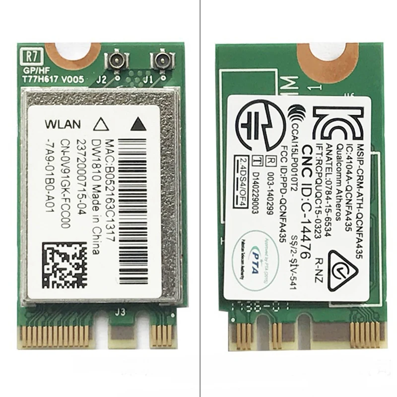 DW1810 встроенная сетевая карта AC M.2 NGFF Двухдиапазонная 2 4G/Φ Bluetooth беспроводные