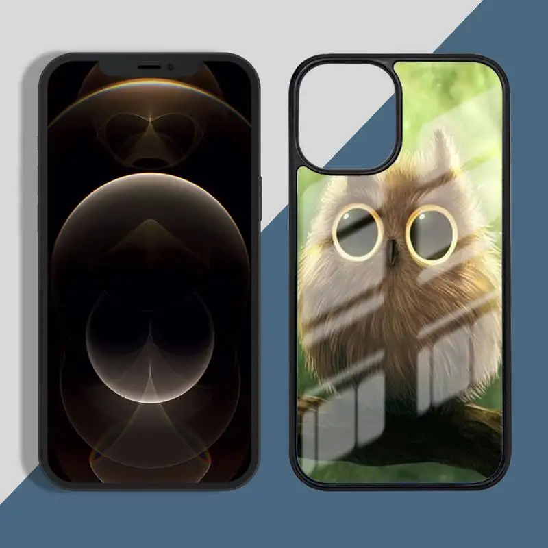 

Cute Owl Hearts Lover Phone Case for iPhone 11 12 pro XS MAX 8 7 6 6S Plus X 5S SE 2020 XR Hard PC
