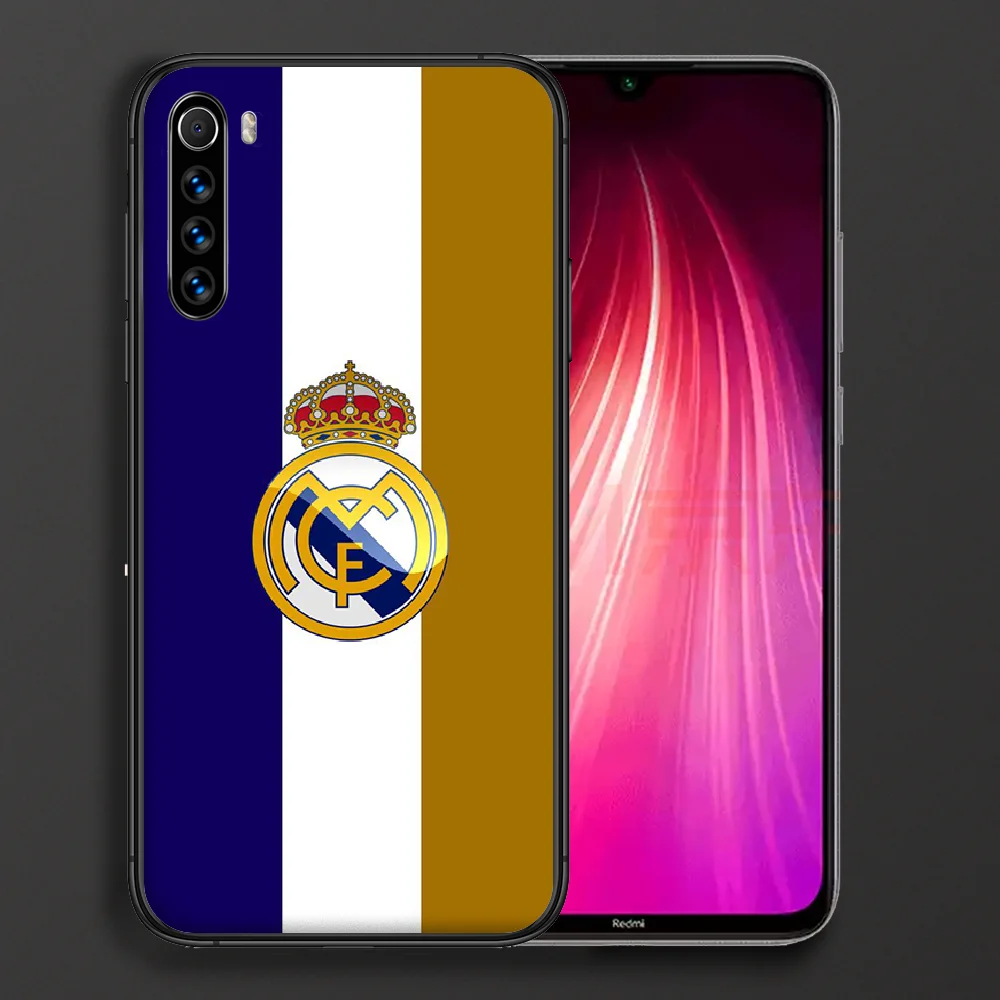 

Cover Real Madrid Club Phone Case For Xiaomi Redmi Note 7 8 8T 9 9S 4X 7 7A 9A K30 Pro Ultra black Coque Painting Shell Tpu Back