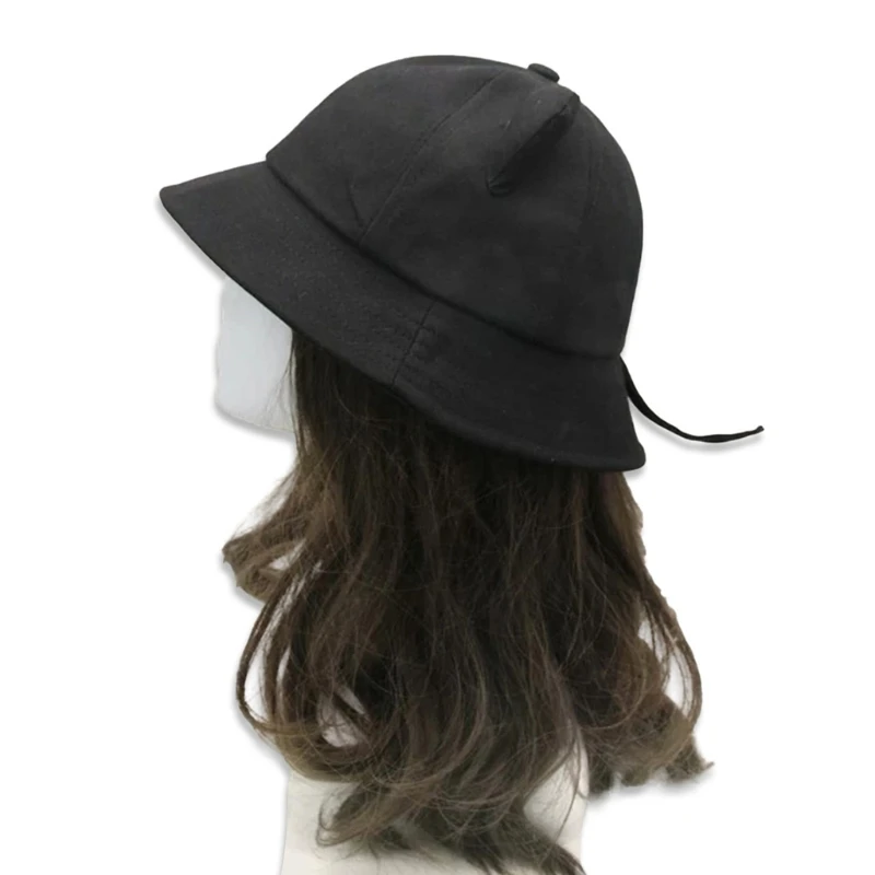 Cartoon Fisherman Hat Cute Cat Ear Tail Bucket Hat Sweet Basin Hat Student Hat Without Makeup Girl Goout Hat Foldable images - 6