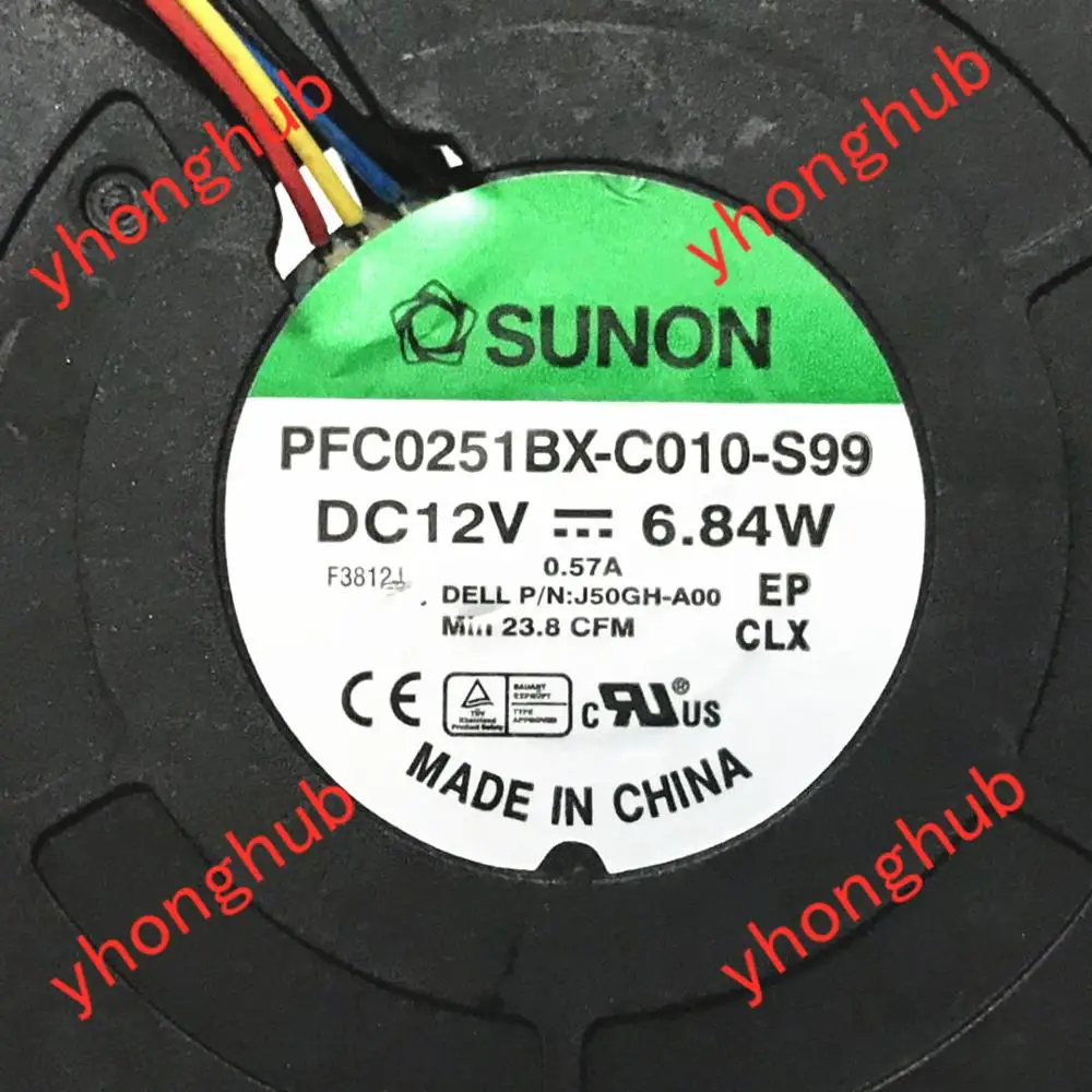 SUNON PFC0251BX C010 S99 AC/DC 12V 6 84 W 4 проводной Сервер вентилятор охлаждения|blower fan|12v dc blower