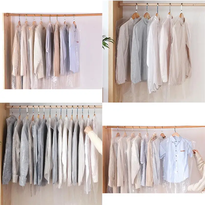 Пылезащитный пластиковый чехол для одежды 50 шт. | Дом и сад