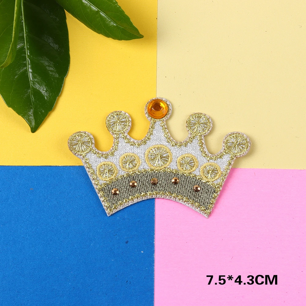 Золотая Корона моральный значок вышитые нашивки для одежды DIY полоски аппликация
