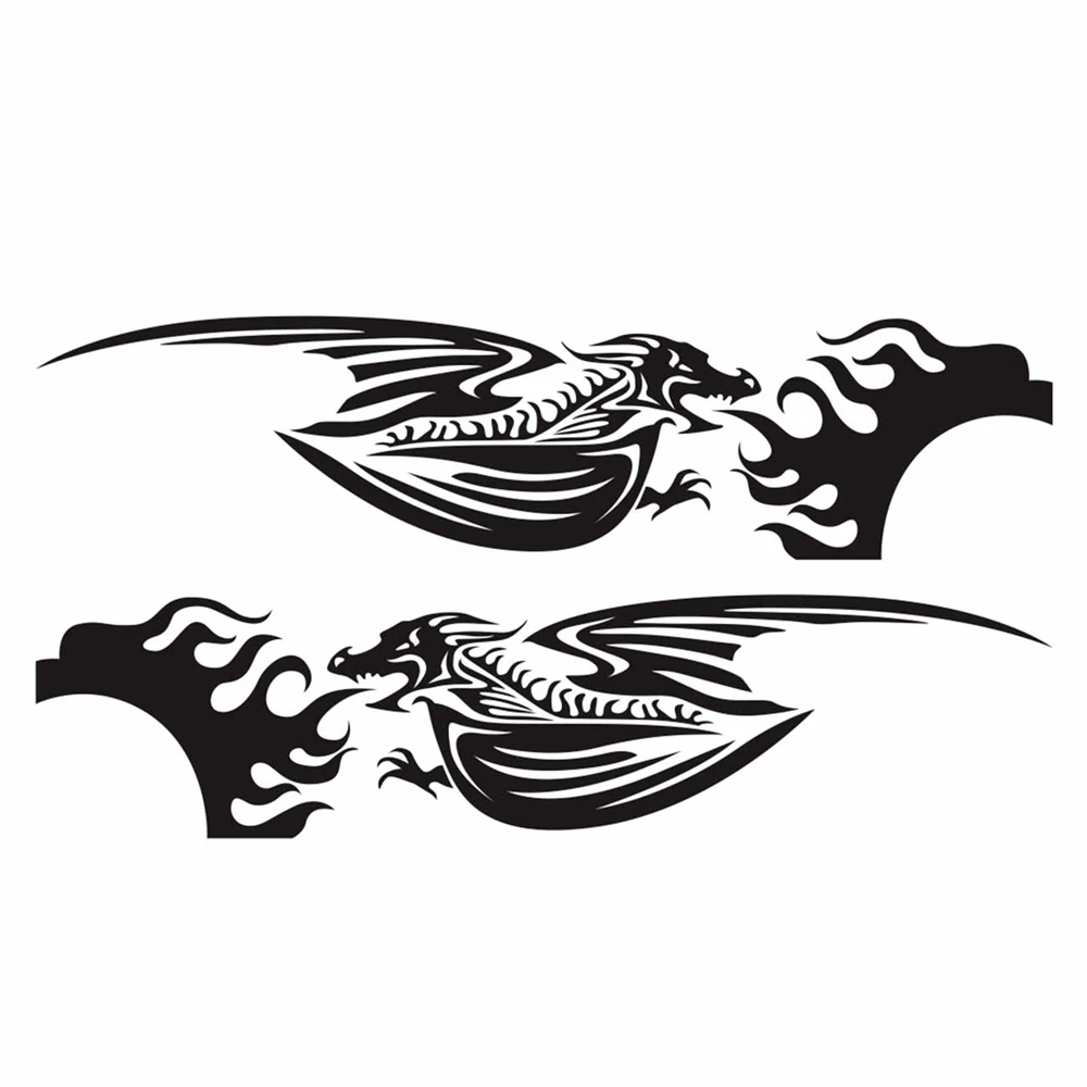

2 pcs Car Side Stickers Flame Pattern Waistline Stripe Sticker Racing Sports Decal Auto Vinyl Film Stickers Car Accessories
