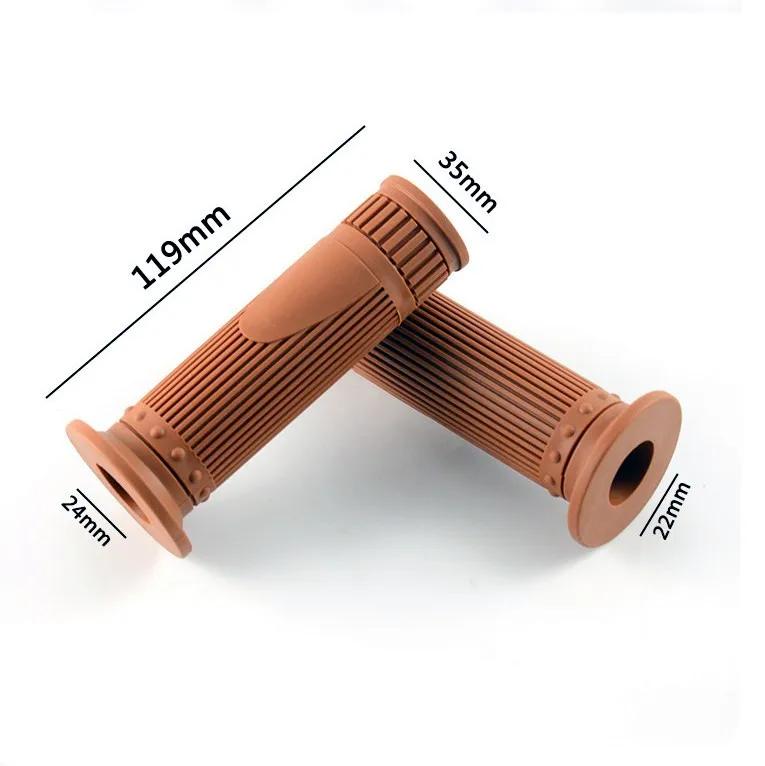 Ручки для мотоциклов 7/8 дюйма 22 мм коричневый Алмазный руль ручки и концы