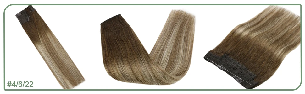 Invisíveis do Cabelo da Auréola de Vesunny Dobro do Cabelo Humano do Fio de Remy Extensões do Cabelo Extensões Trama Humano Real Nenhuma Colagem 8 Apliques e perucas