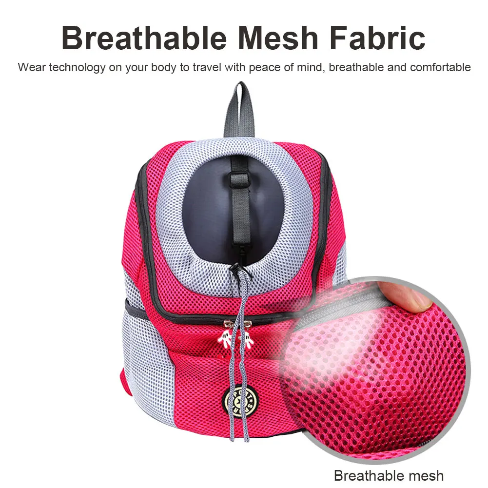 

Portable Travel Pet Dog Bag Pet Dog Front Pocket Mesh Backpack Head For Travel Hiking Camping Outdoor Use Pet Cat Dog Carrier
