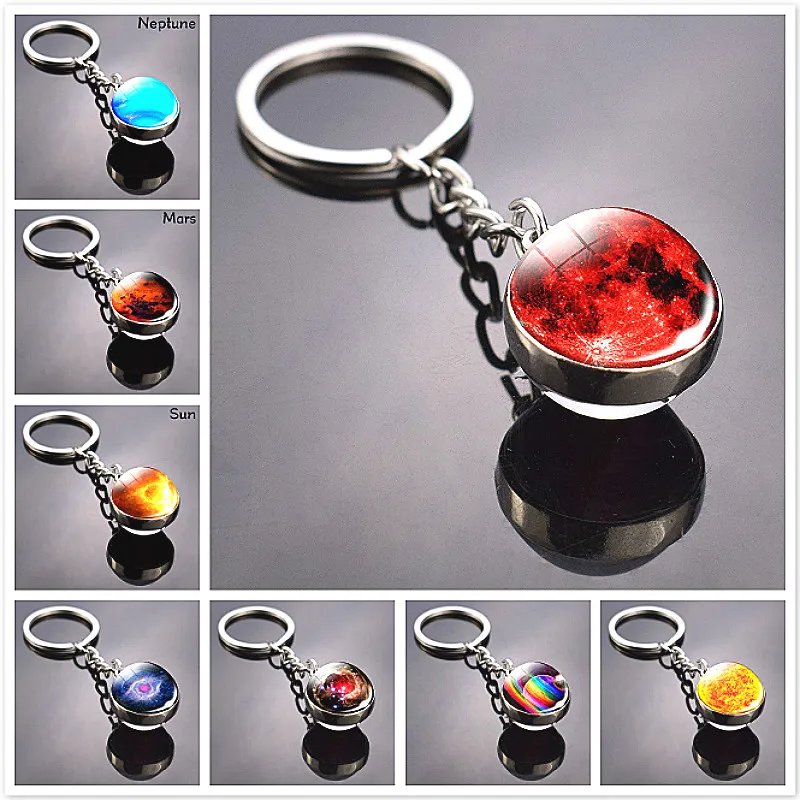 1 предмет продажа блеска солнечная система цепочка для ключей планета брелок Galaxy