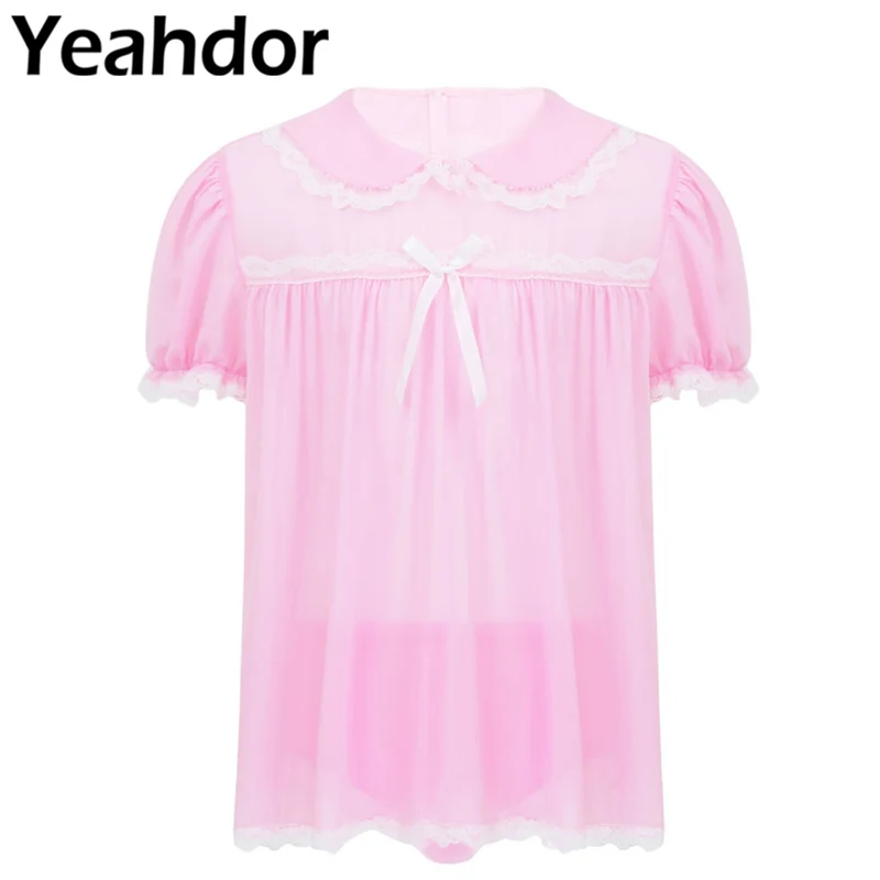 Соблазнительное шифоновое нижнее белье для мужчин 2 шт.|Игровые костюмы| |