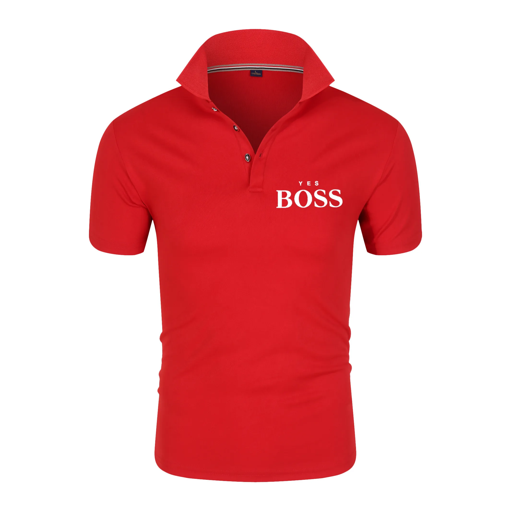 

New boss summer short-sleeved polo shirt men 2021 business lapel fashion casual self-cultivation breathable high cotton letter l