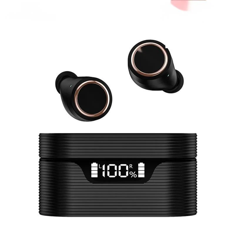 

TWS Bluetooth 5.0 Earphone Wireless Sports Headphone IPX5 Waterproof HIFI Music Headset with Intelligent Battery Display