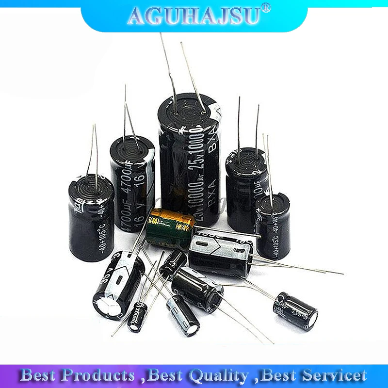 20 шт. электролитический конденсатор 100V100UF 10x17 100V47UF 10V2200UF 25V1000UF 25V470UF 8x12 400V10UF 400V3.3UF |