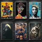 Плакат певицы в стиле хип-хоп, модный музыкальный плакат Tupac и печатная Картина на холсте, картина, настенное искусство, украшение для гостиной комнаты HD