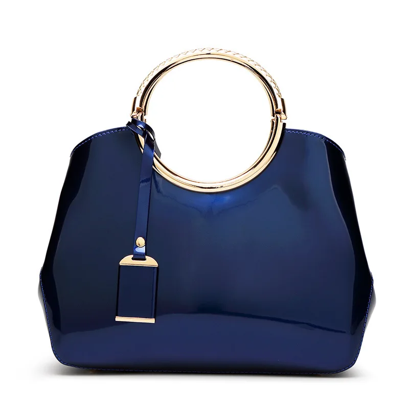 

2021 patent leather glossy women's bag handbag women's one-shoulder messenger stereotyped bag travel bag tote bags for women