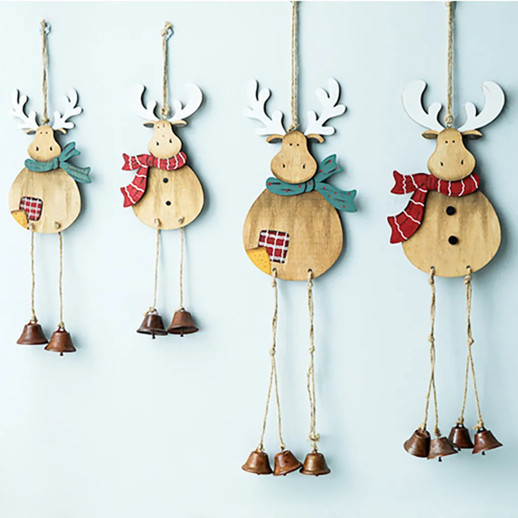 Рождественский венок украшение подвеска деревянный ангел старый снеговик для