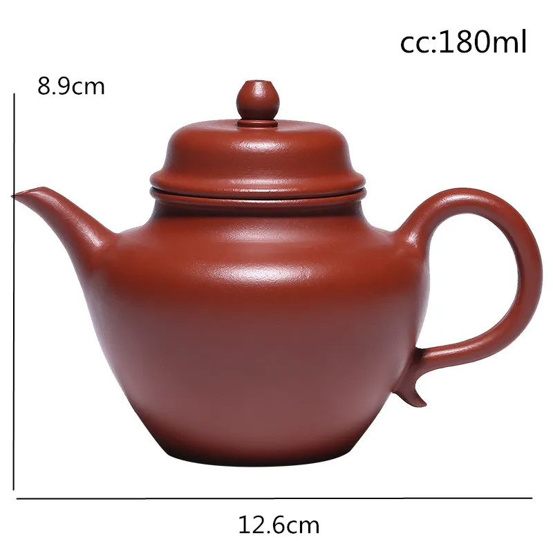 12.6x8.9cm 180 мл Исин Чайный горшок фильтр Dahongpao Осенняя вода чайный горшок красивые ручной работы фиолетовая глина индивидуальный подарок бытовой чайный набор кунг-фу - Цвет: 12.6x8.9cm