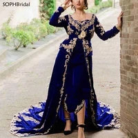 new arrival algerian caftan evening dress morocco appliqued lace velvet special occasion dresses outfit prom party gowns vestido