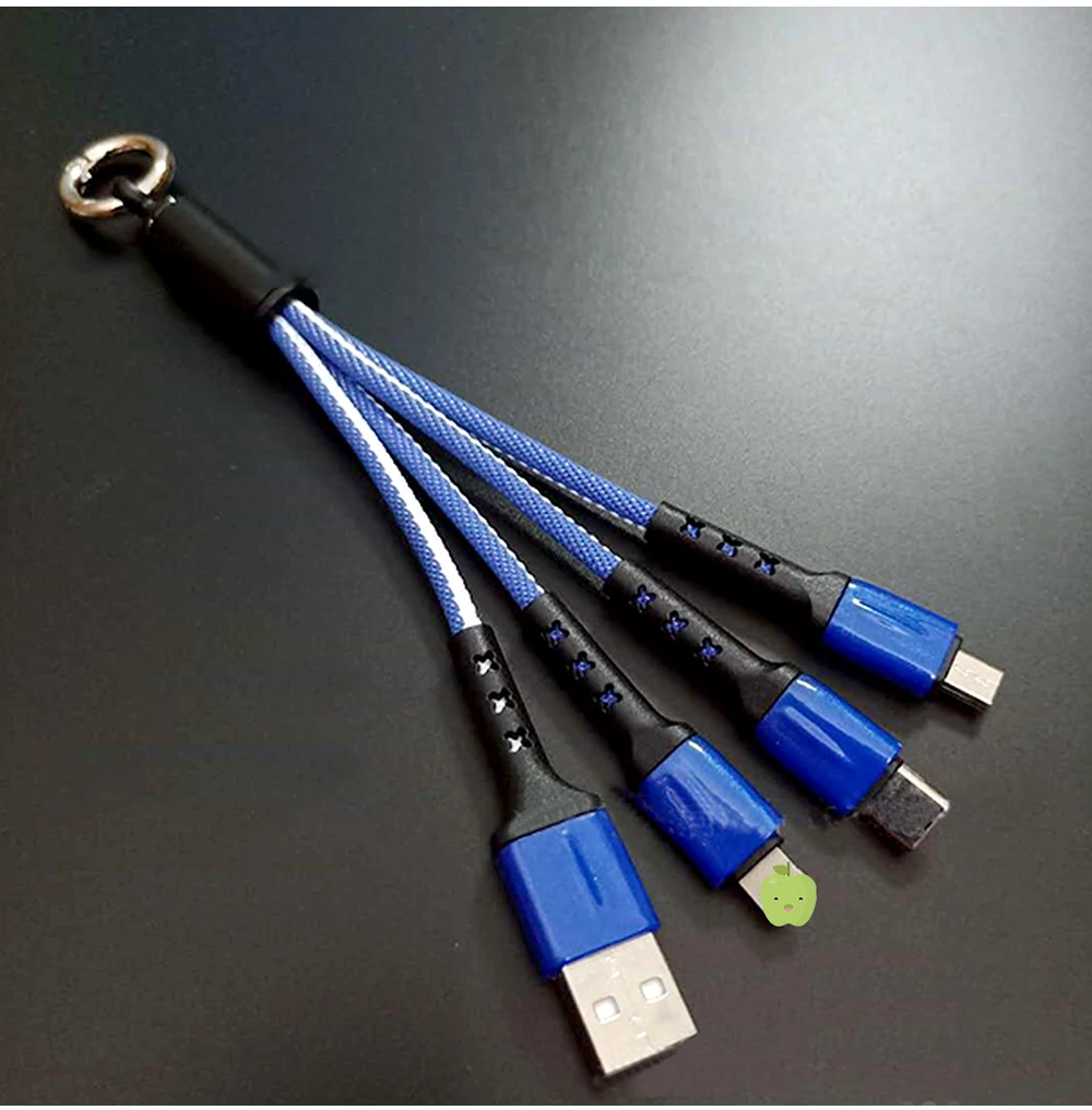 FBYEG Mini 3 в 1 USB кабель портативный короткий Micro usb type C мульти зарядный кабель для Xiaomi huawei iPhone Быстрая зарядка